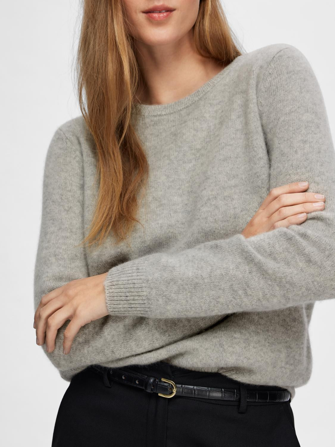 SLFMANILA Pullover - Light Grey Melange